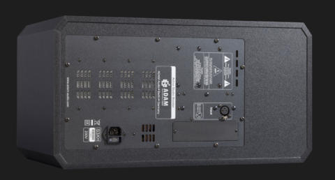 Backside of ADAM Audio S3X-H active studio monitor