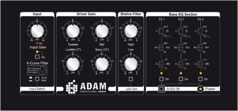 ADAM Audio S7A control panel
