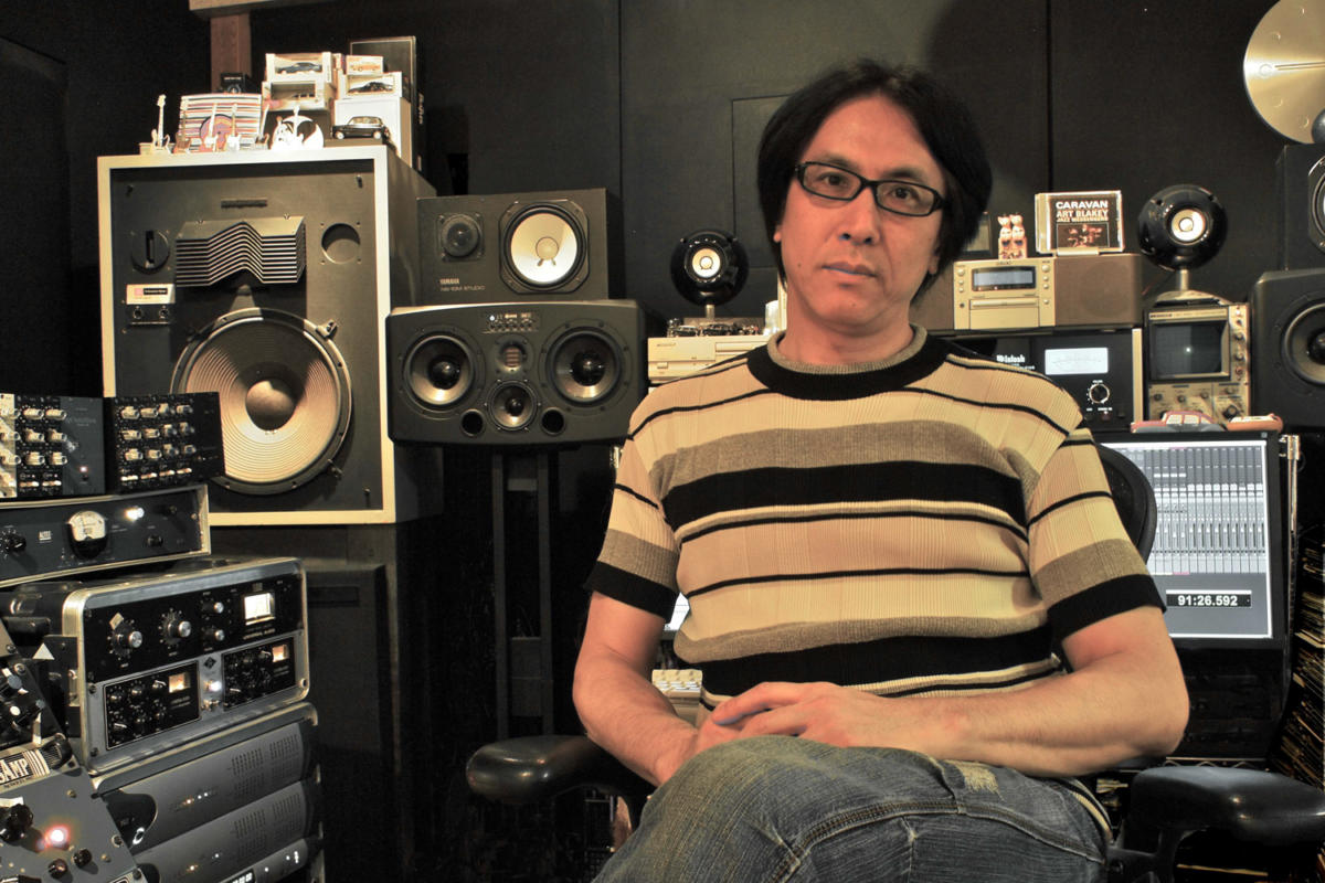 Nobumasa Yamada working with ADAM S3X-H studio monitors