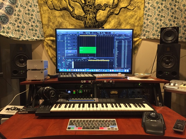 Heffron Drive's studio with ADAM Audio A7X monitors