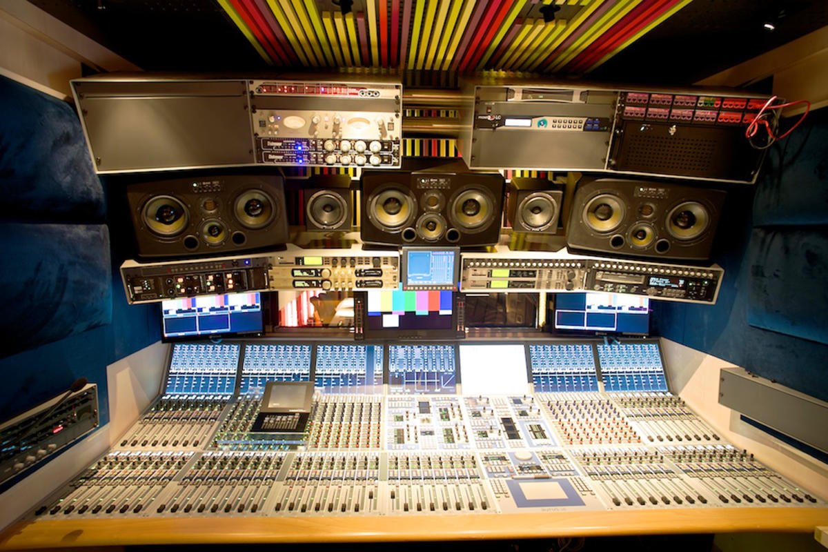 ADAM Audio S3X-H in an outside broadcast van of VRT Videohouse