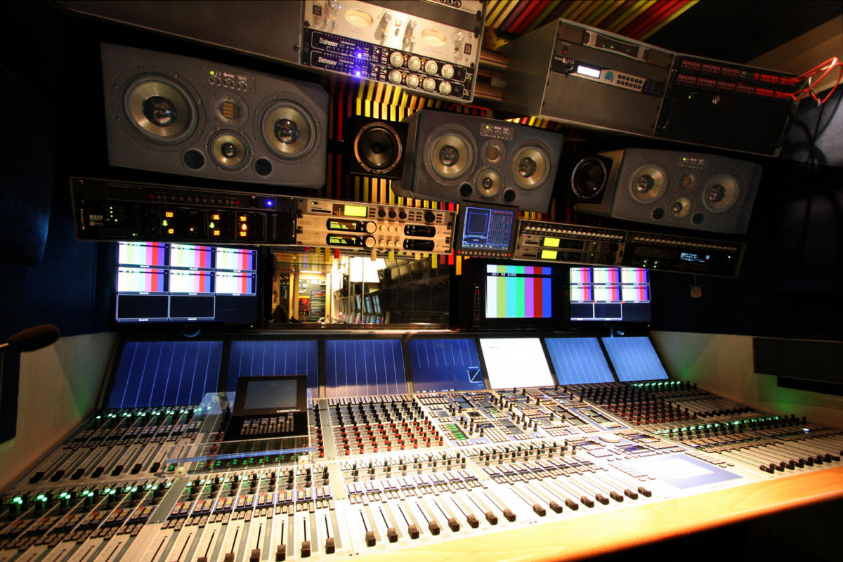 ADAM Audio S3X-H studio monitors in a broadcast van