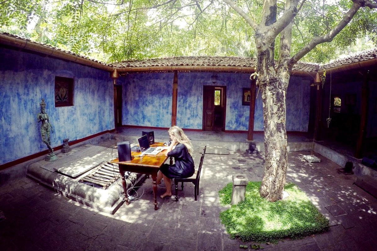 Aisling Brouwer's mobile recording setup with ADAM Audio A3X studio monitors