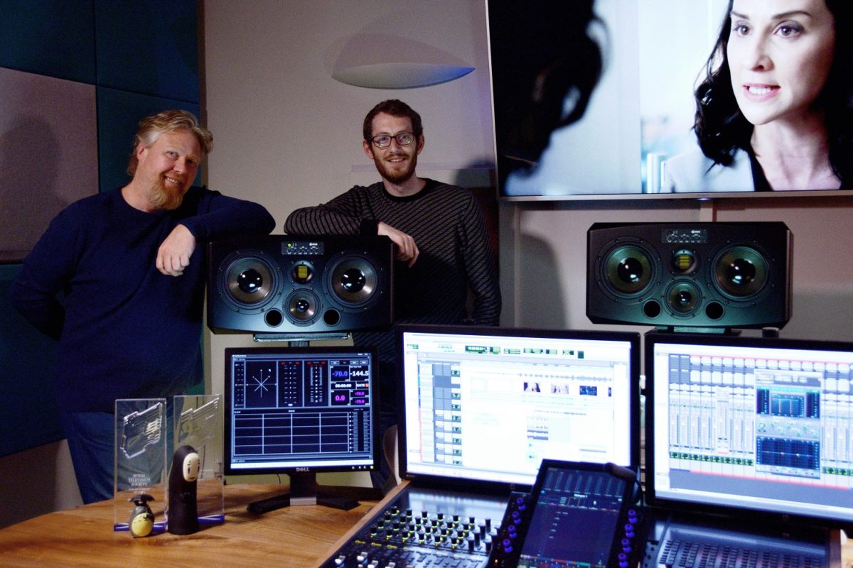 John Cobban and William Cory from Arteus Post Production in one of the 5.1 suites equipped with ADAM S3X-H and S2X studio monitors