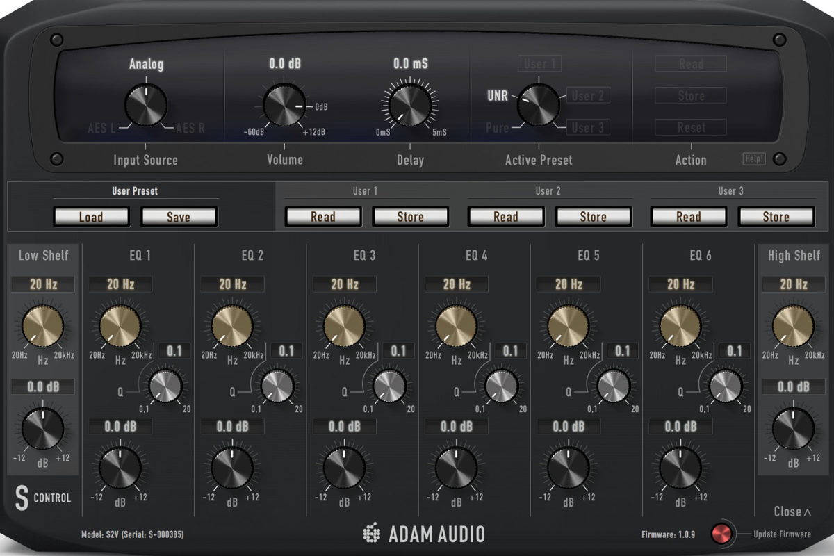 ADAM Audio S Control Software