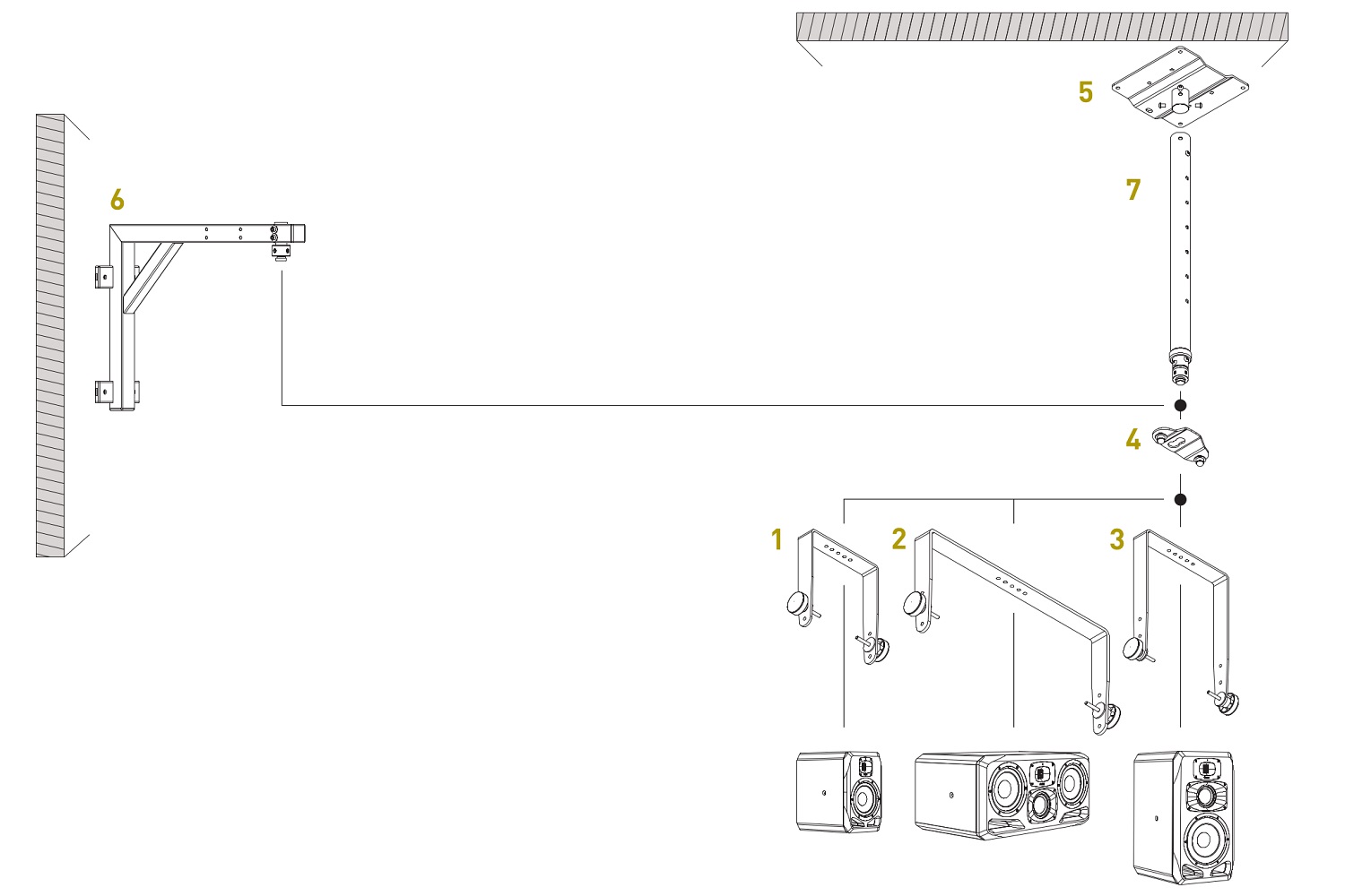 adam audio mounting accessories for s series studio monitors