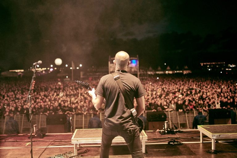 Josh Middleton (Architects, Sylosis) with ADAM Audio S2V studio monitors