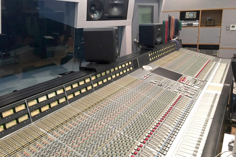 Mizuo Miura of Mixer's Lab in his studio with ADAM Audio S2V nearfield monitors