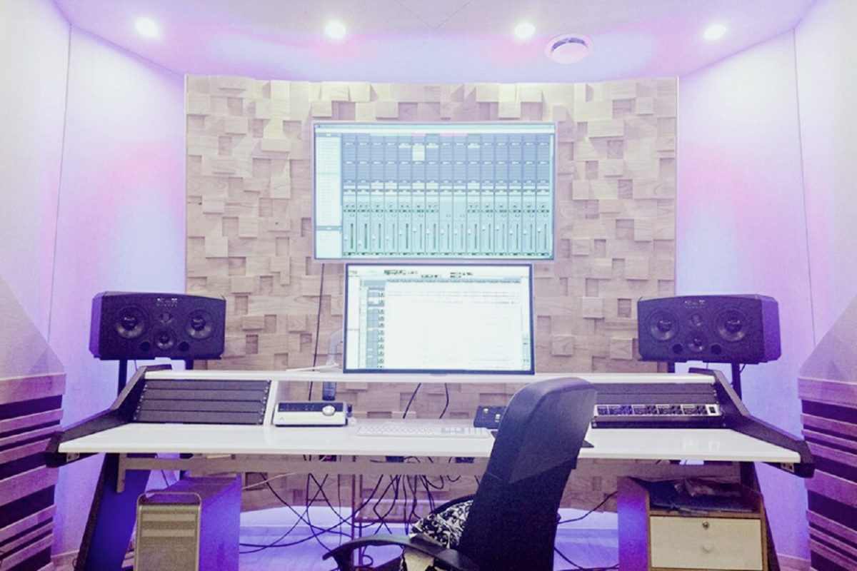 ADAM Audio S3X-H midfield monitors at the M. Z Studios