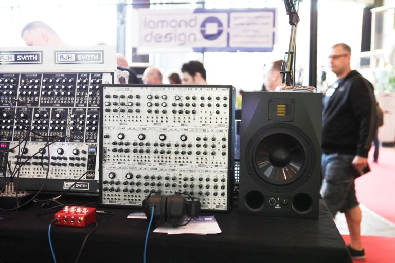 ADAM Audio A8X studio monitors at the Superbooth 2018 in Berlin