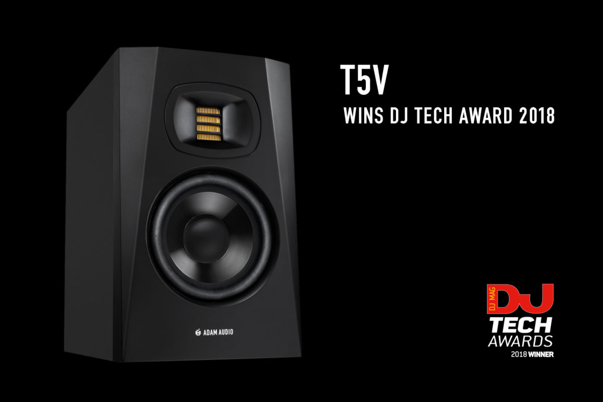 ADAM Audio's T5V wins the DJ Mag Tech Award 2018