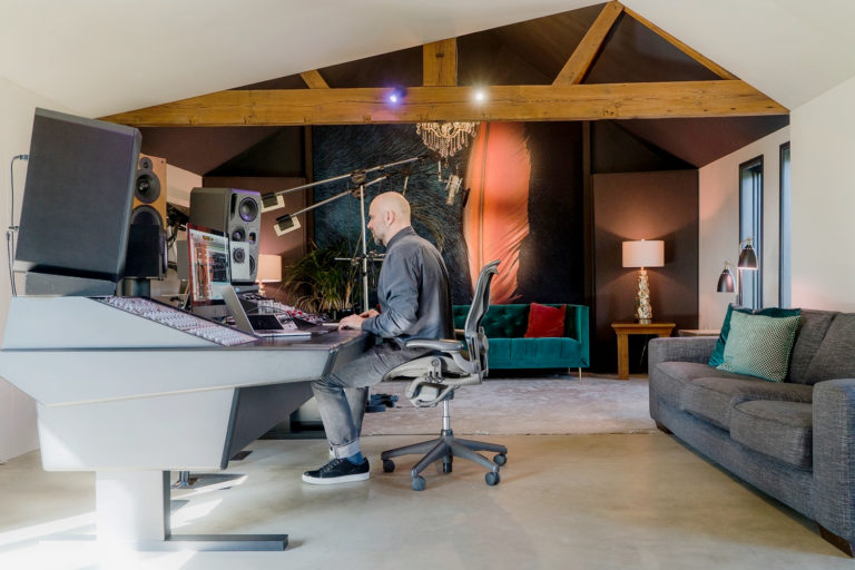 Mike Spencer with his ADAM Audio S3H Midfield Monitors