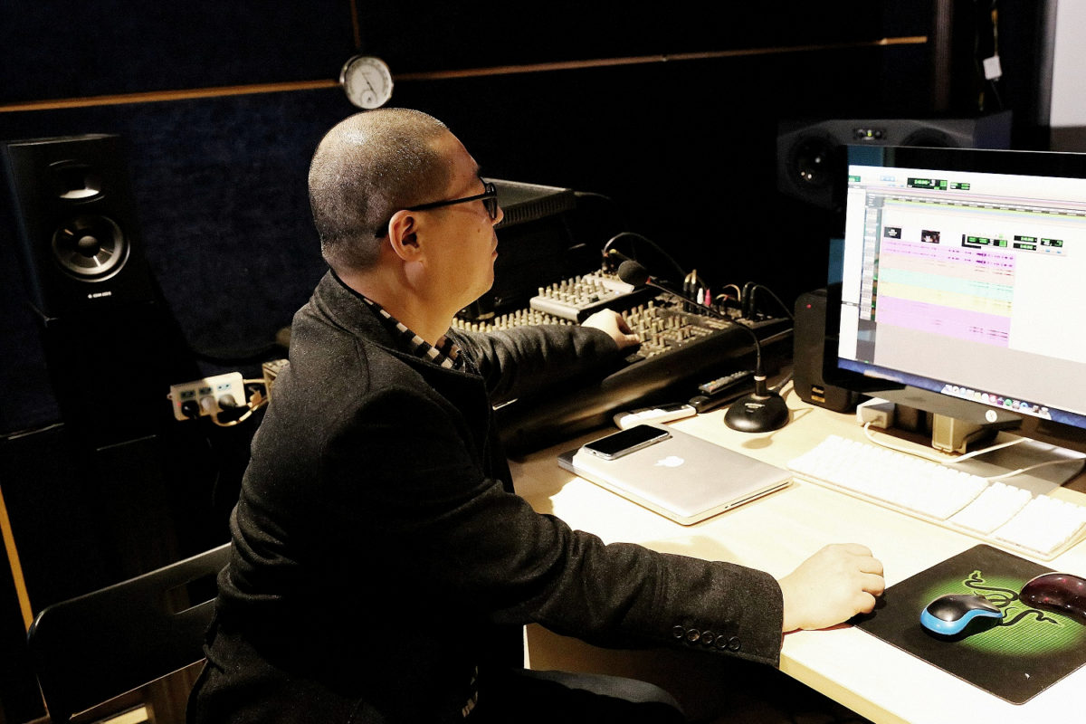 Film composer and producer Yang Zhuoxin using ADAM Audio A77X and T5V studio monitors
