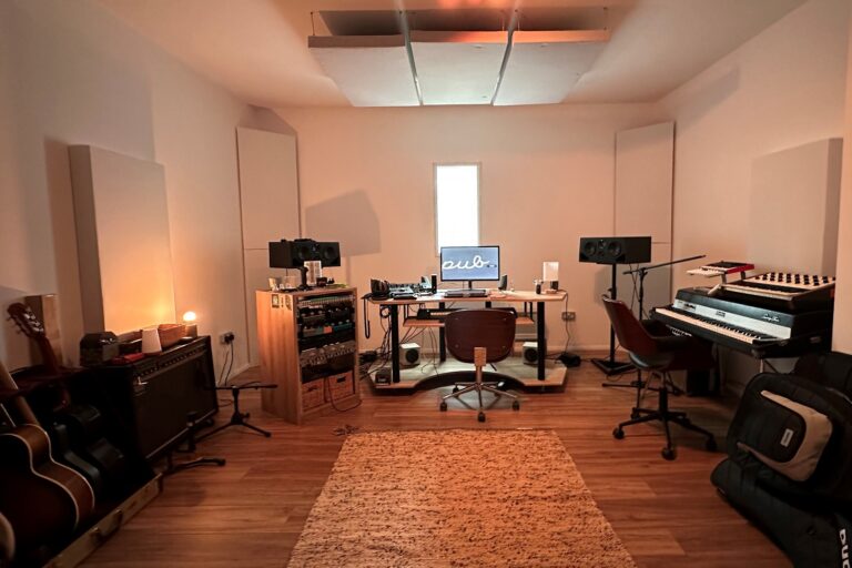 Dani Diodato's studio equipped with ADAM Audio A77H monitors