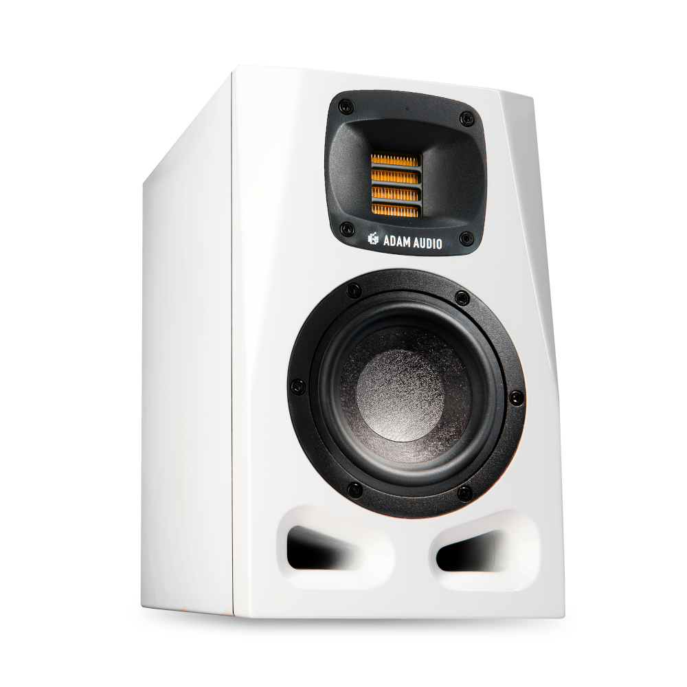 adam-audio-a4v-studio-monitors-white-25th-anniversary-limited-edition-with-transparent-background
